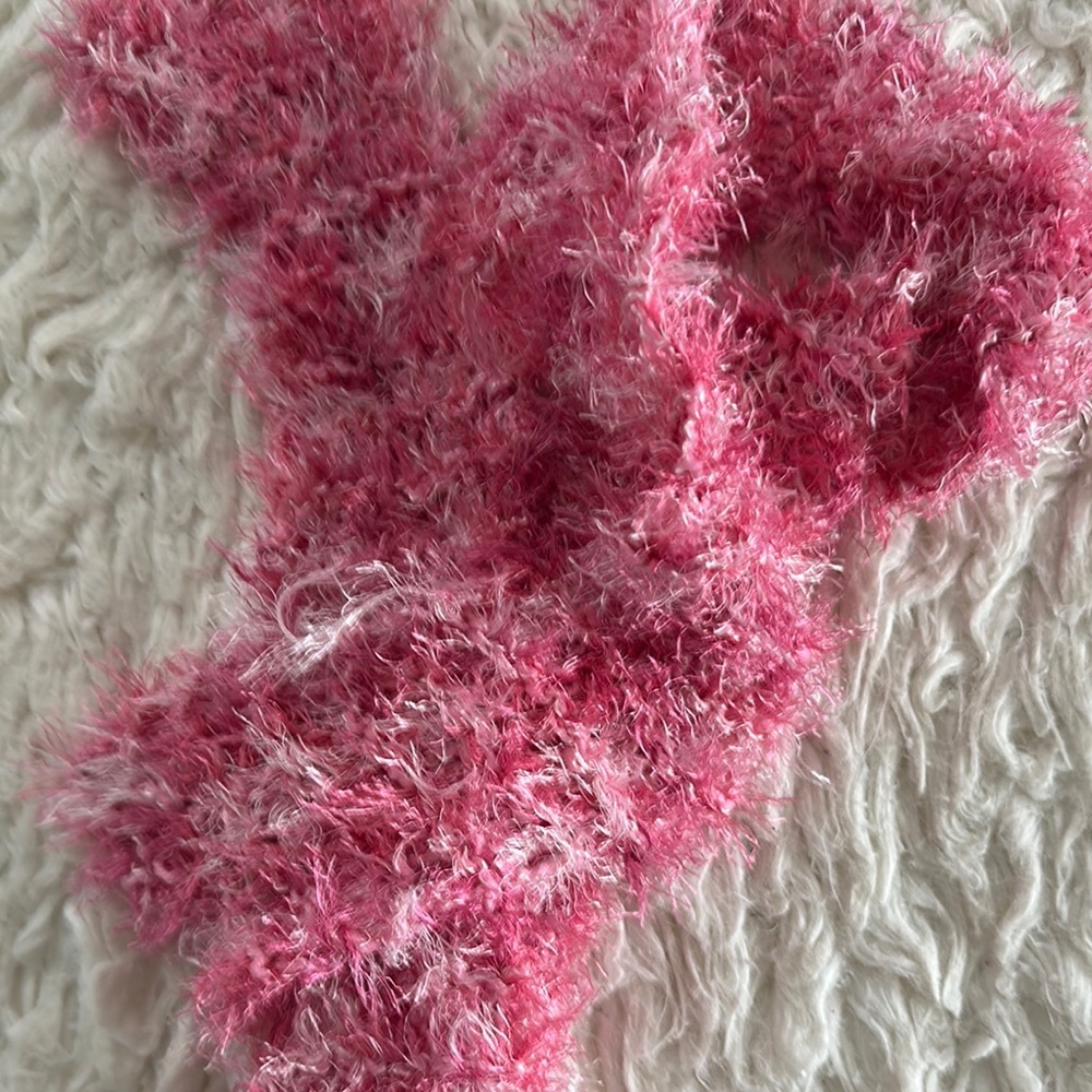 Pink Fuzzy Scarf or Belt